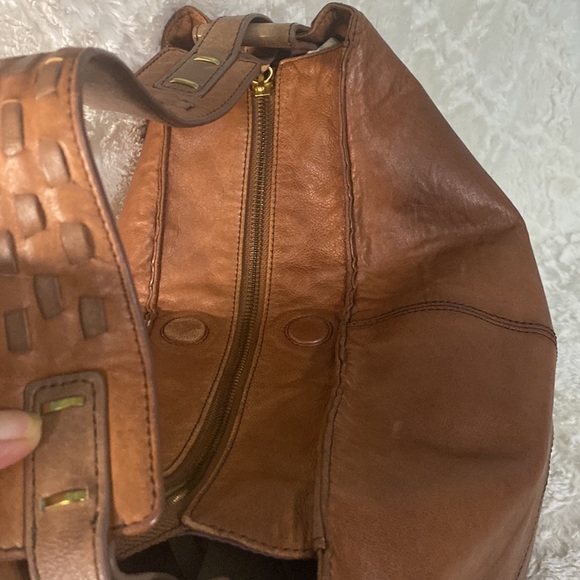 KOOBA  Large Brown Leather Tote bag with wide woven strap handle - Picture 7 of 16